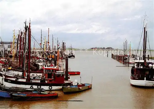 AK / Ansichtskarte Ditzum Hafen Fischkutter Ditzum