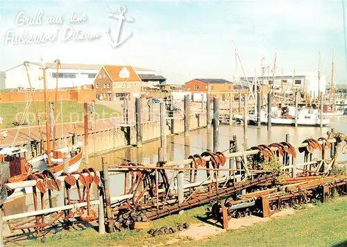 AK / Ansichtskarte Ditzum Hafen Fischerdorf Ditzum