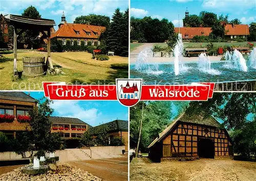 AK / Ansichtskarte Walsrode_Lueneburger_Heide Teilansichten Wasserspiele Brunnen Alte Scheune Walsrode_Lueneburger_Heide