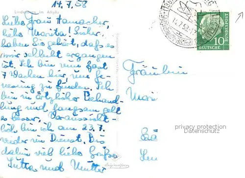 AK / Ansichtskarte Lindenberg_Allgaeu Panorama Blick zur Kirche Lindenberg Allgaeu