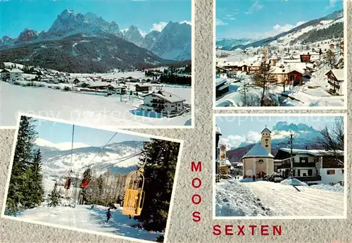 AK / Ansichtskarte Moos_Sexten Winterpanorama Dolomiten Moos Sexten
