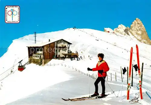 AK / Ansichtskarte Groeden_St_Ulrich Groeden_Suedtirol_IT Berghuette Skigebiet Dolomiten 