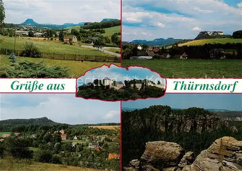 AK / Ansichtskarte Thuermsdorf Panorama Teilansichten Thuermsdorf