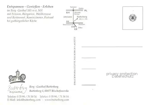 AK / Ansichtskarte Bischofswerda Butterberg Berg Gasthof Bischofswerda