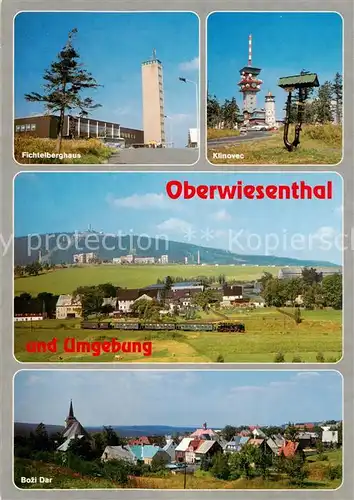 AK / Ansichtskarte Oberwiesenthal_Erzgebirge Fichtelberghaus Klinovec Panorama Bozi Dar Oberwiesenthal Erzgebirge