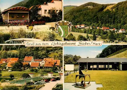 AK / Ansichtskarte Sieber_Herzberg_am_Harz Konzertpavillon Panorama Schwimmbad