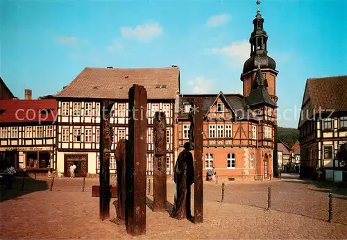 AK / Ansichtskarte Stolberg_Harz Thomas Muentzer Denkmal am Markt Stolberg Harz