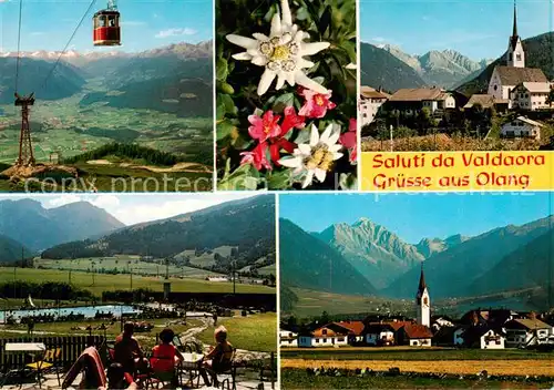 AK / Ansichtskarte  Olang_Pustertal_Suedtirol_IT Gondelbahn Kirche Freibad Panorama 