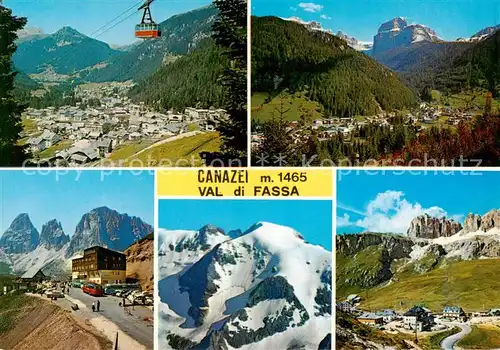 AK / Ansichtskarte  Canazei_Trento_IT Gondelbahn Panorama Teilansichten 