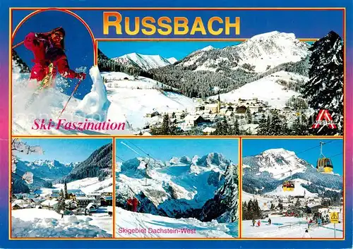 AK / Ansichtskarte 73840009 Russbach_Pass_Gschuett Panorama Skigebiet Dachstein West Gondelbahn Russbach_Pass_Gschuett