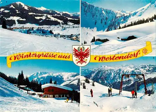 AK / Ansichtskarte  Westendorf_Tirol Nachsoellberg Talkaser Schlepplift Mittelstation des Nachsoellberg Liftes Talkaser Schlepplift mit Steinberge Westendorf_Tirol