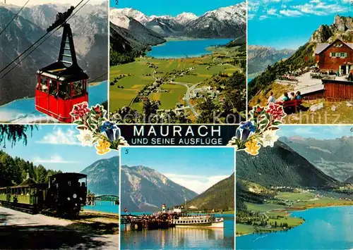 AK / Ansichtskarte 73840017 Maurach_Achensee_TiroL_AT Rofanseilbahn Maurach Erfurterhuette Achenseebahn Seespitz Maurach Eben 