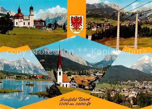 AK / Ansichtskarte 73840038 Seefeld_Tirol Seekirchl Gschwandtkopflift Wildsee Karwendel Hohe Munde Seefeld Tirol