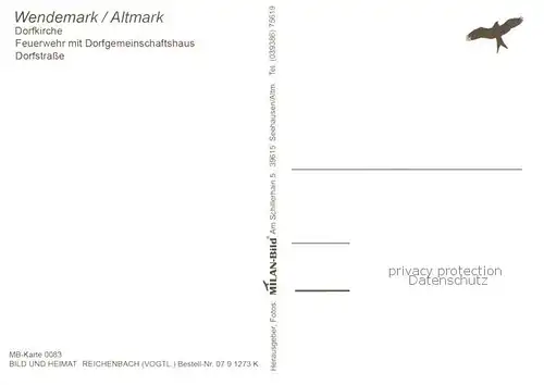 AK / Ansichtskarte  Wendemark_Altmark Dorfkirche Feuerwehr mit Dorfgemeinschaftshaus Dorfstrasse Wendemark Altmark