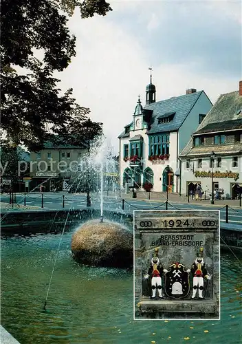 AK / Ansichtskarte 73840097 Brand-Erbisdorf Brunnen Rathaus Volksbuchhandlung Brand-Erbisdorf