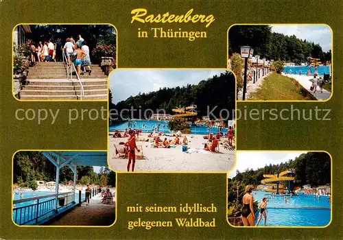 AK / Ansichtskarte  Rastenberg Waldbad Strand Treppenaufgang Teilansichten Rastenberg