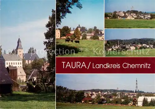 AK / Ansichtskarte 73840150 Taura_Burgstaedt Kirche Teilansichten Blick zum Taurastein 