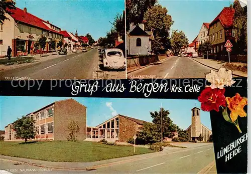 AK / Ansichtskarte  Bergen_Celle Cellerstrasse Fugen Neumannschule Bergen_Celle