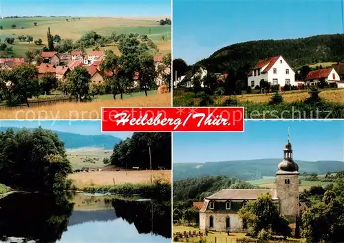 AK / Ansichtskarte  Heilsberg_Remda-Teichel Panorama Teilansichten Kirche Heilsberg Remda-Teichel