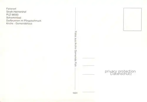 AK / Ansichtskarte Struth Helmershof Panorama Schwimmbad Dorfbrunnen Kirche Gemeindehaus Struth Helmershof