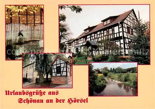 AK / Ansichtskarte Wutha Farnroda OT Schoenau Eselsborn Fachwerkhaus im OT Deubach Pfarrhaus mit Backstube Hoersel Wutha Farnroda