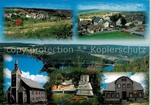 AK / Ansichtskarte Neuhaus_Rennweg Schloss Ponitz Panorama Kirche Gasthof Merlach Fachwerkhaus an der Brauerei Neuhaus Rennweg