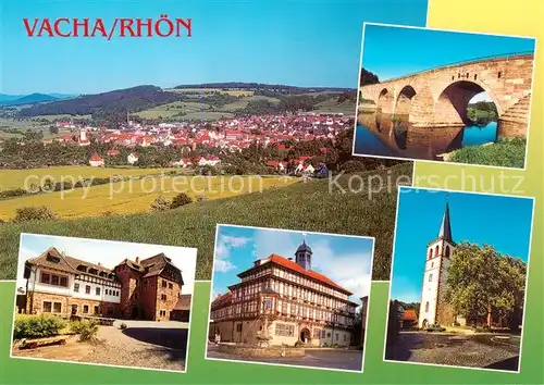 AK / Ansichtskarte Vacha Panorama Burg Wendelstein Rathaus Johanneskirche Werrabruecke Vacha
