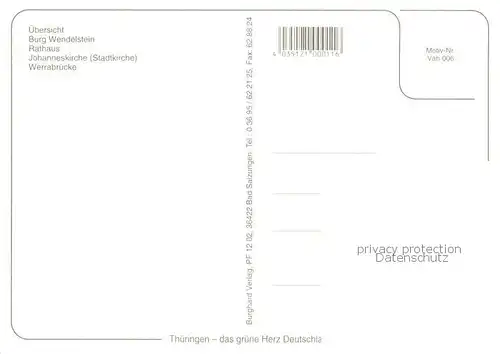 AK / Ansichtskarte Vacha Panorama Burg Wendelstein Rathaus Johanneskirche Werrabruecke Vacha