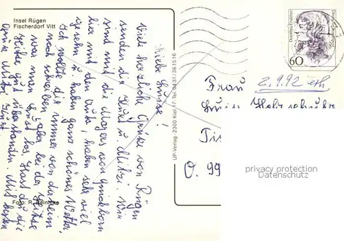 AK / Ansichtskarte Vitt_Ruegen Fischerdorf am Kap Arkona Vitt_Ruegen