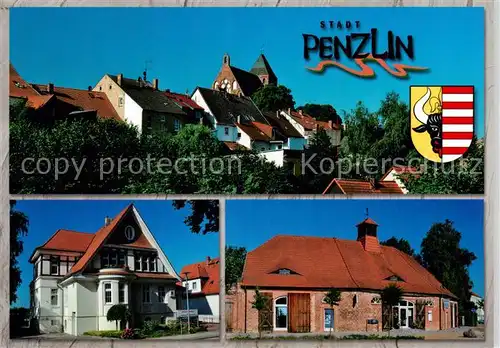 AK / Ansichtskarte Penzlin_Waren St Marien Sparkasse Alter Stadtspeicher Penzlin Waren