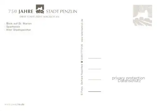 AK / Ansichtskarte Penzlin_Waren St Marien Sparkasse Alter Stadtspeicher Penzlin Waren