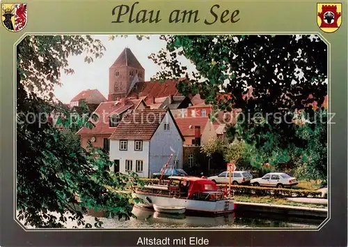 AK / Ansichtskarte Plau_See Altstadt mit Elde Plau_See