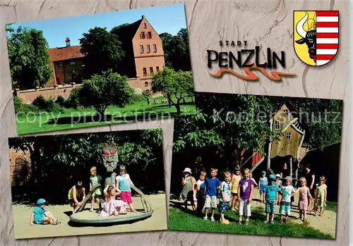 AK / Ansichtskarte Penzlin_Waren Museum Alte Burg Penzlin Hexenspielplatz Penzlin Waren