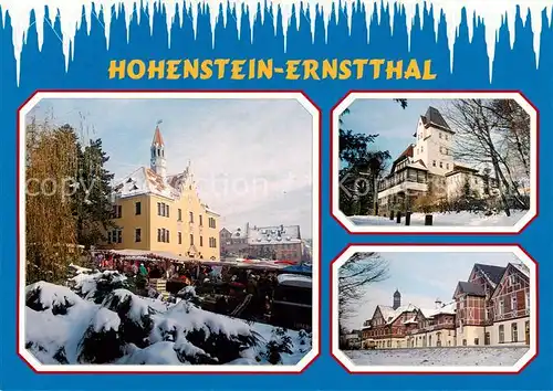 AK / Ansichtskarte Hohenstein Ernstthal Marktplatz mit Rathaus Berggasthaus Pfaffenberg Bethlehemstift Hohenstein Ernstthal