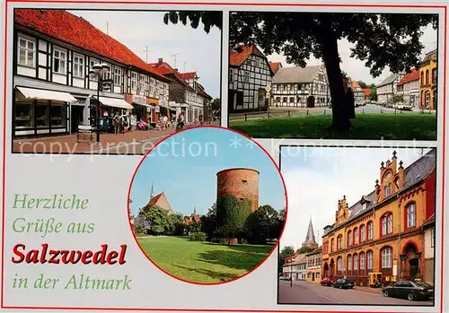 AK / Ansichtskarte Salzwedel Breite Strasse Teilansicht Burggarten Post Salzwedel