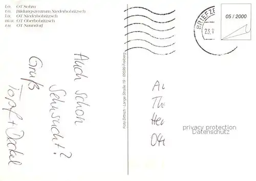 AK / Ansichtskarte Bobritzsch OT Sohra Bildungszentrum Niederbobritzsch Oberbobritzsch OT Naundorf Bobritzsch