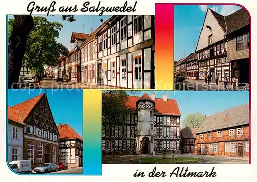 AK / Ansichtskarte Salzwedel Reiche Strasse Strasse der Jugend Alte Muenze Joh Friedr Danneil Museum und Marstall der Propstei Salzwedel