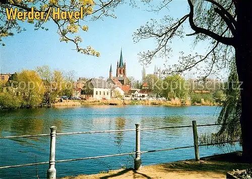 AK / Ansichtskarte Werder_Havel Panorama mit Kirche Werder Havel