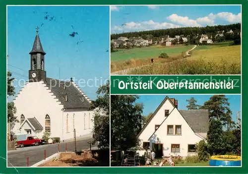 AK / Ansichtskarte Oberpfannenstiel Kirche Ortsansicht Kindergarten Oberpfannenstiel