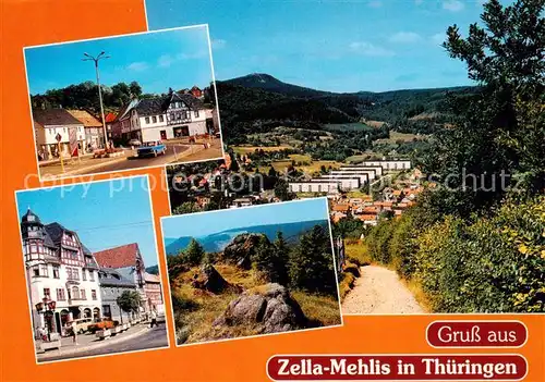 AK / Ansichtskarte Zella Mehlis Markt Zella Markt Mehlis Gebrannte Steine Blick vom Regenberg Zella Mehlis