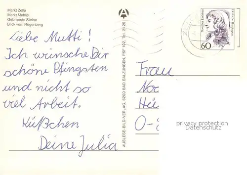 AK / Ansichtskarte Zella Mehlis Markt Zella Markt Mehlis Gebrannte Steine Blick vom Regenberg Zella Mehlis