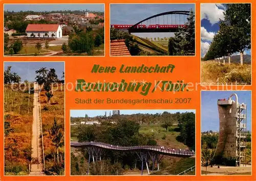 AK / Ansichtskarte Ronneburg_Thueringen Wismutausstellung Gessentalbruecke Lichtenberger Kanten Entdeckerturm Erlebnisbruecke Drachenschwanz Himmelsleiter am Kirschberg Ronneburg Thueringen