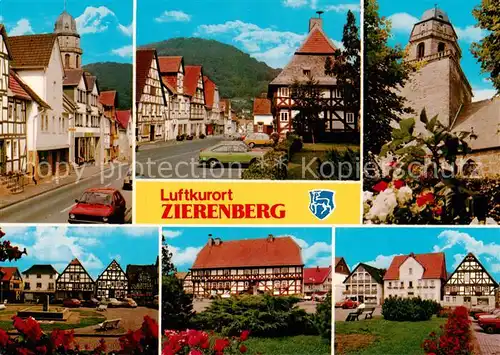 AK / Ansichtskarte Zierenberg Strassenpartien Fachwerkhaeuser Kirche Zierenberg