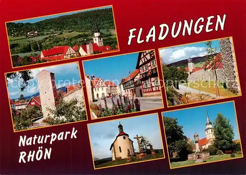 AK / Ansichtskarte Fladungen Panorama Ortspartien Kirchen Fladungen