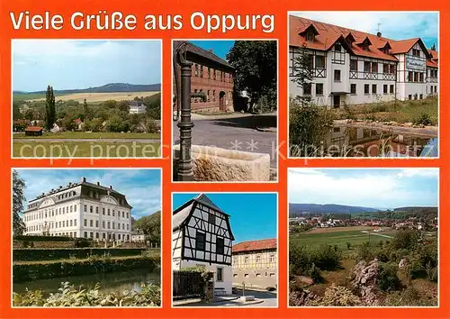 AK / Ansichtskarte Oppurg Kirchstrasse Landhotel Oppurg Schloss Oppurg Kaethen Gut OT Rehmen Oppurg
