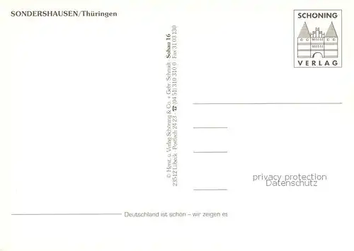 AK / Ansichtskarte 73840504 Sondershausen_Thueringen Boulevard Kirche St. Trinitatis Pfarrstrasse Fachwerkhaus Rathaus Sondershausen Thueringen