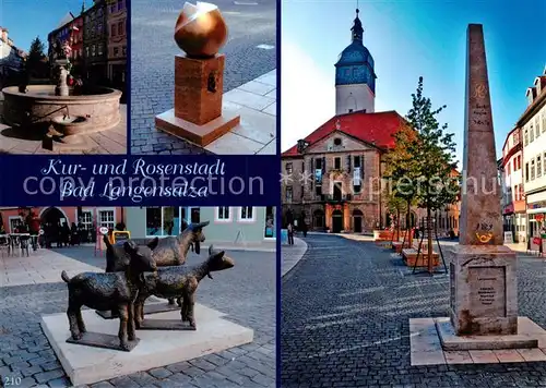 AK / Ansichtskarte  Bad_Langensalza neue Skulpturen Brunnen Denkmal Zentrum Bad_Langensalza