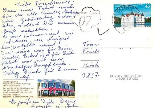 AK / Ansichtskarte  Schmalkalden Viba Nougat Welt Konditorei Schmalkalden