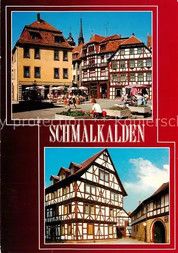 AK / Ansichtskarte  Schmalkalden Salzbruecke Schmiedhof Altstadt Fachwerkhaeuser Schmalkalden