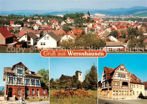 AK / Ansichtskarte  Wernshausen Stadtpanorama Teilansichten Kirche Wernshausen